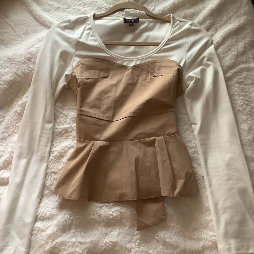 Long sleeve tie back